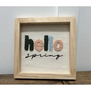 Hello Spring Framed Wall Art 7x7 Target Bullseye Spot‎ Home Spring Decor